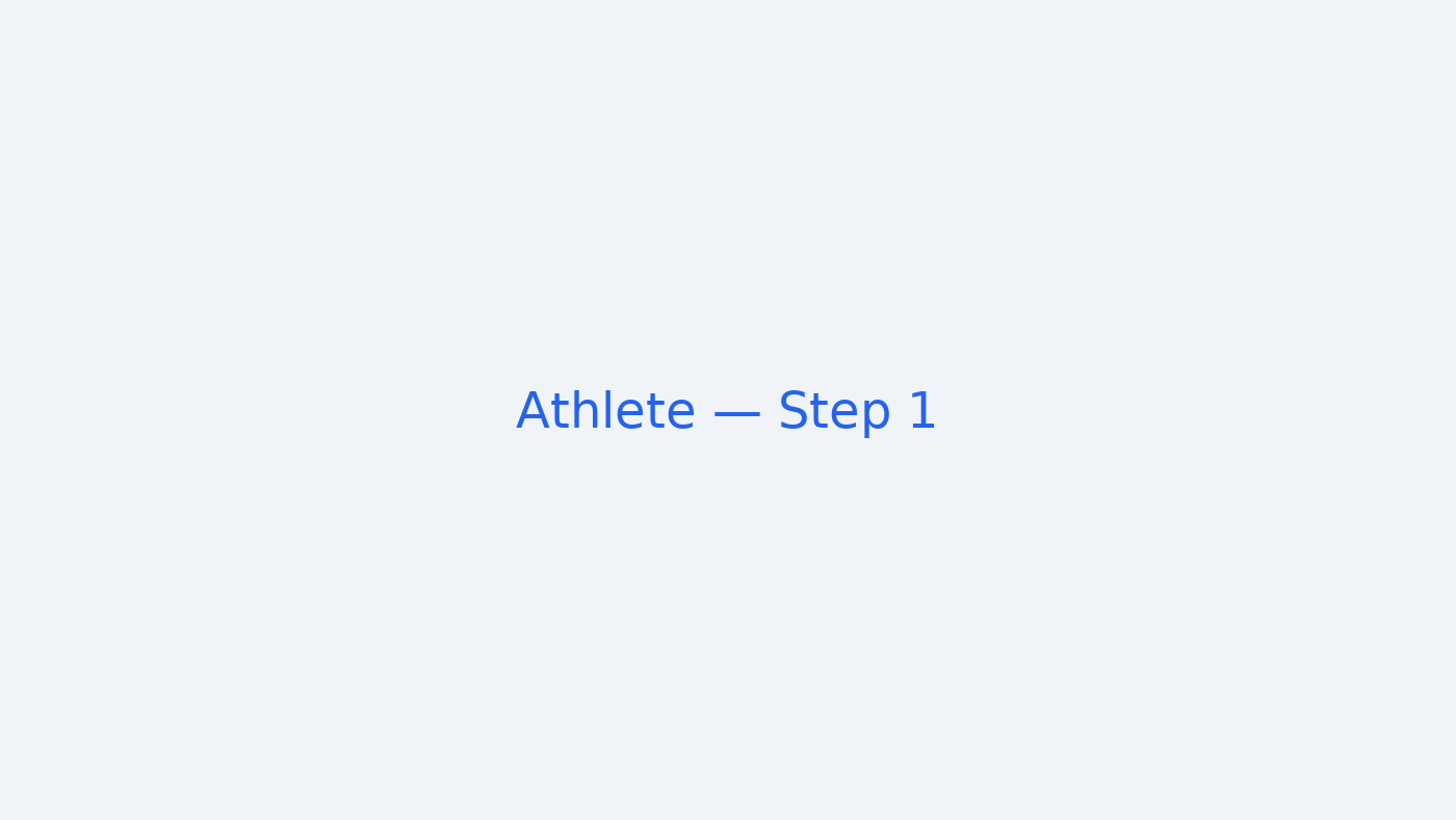Athlete step 1