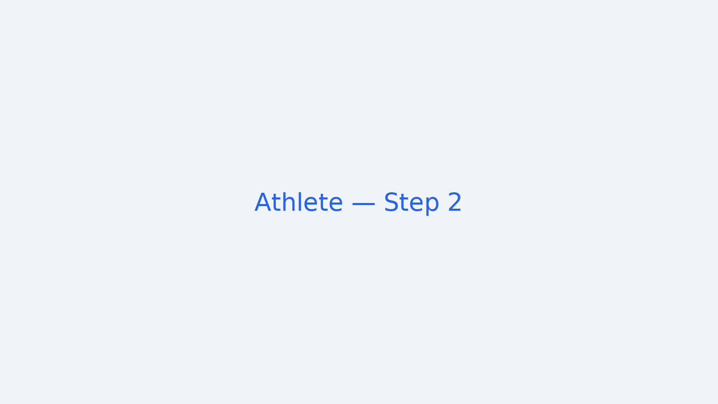 Athlete step 2